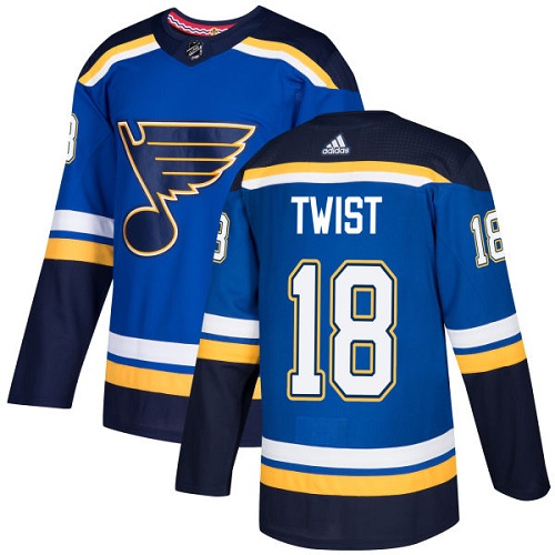 Adidas Men St.Louis Blues #18 Tony Twist Blue Home Authentic Stitched NHL Jersey
